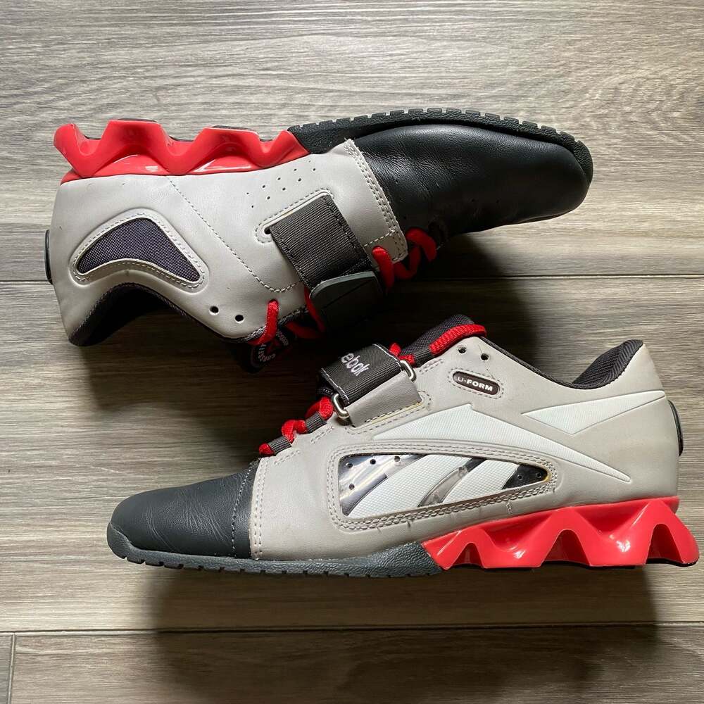 Reebok U-Form CrossFit Lifter Weightlifting Training Shoes Black Gray Red
